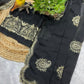 Pure Rangoli Crush Silk Saree with Jari–Sequins Embroidery & Cutwork Border