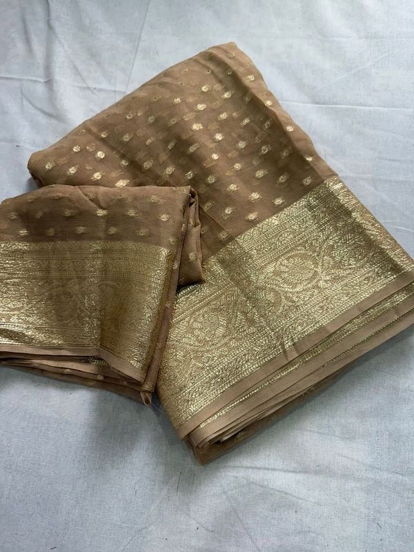 Premium Viscose Georgette Saree With Running Blouse