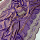 Moss Satin Dual Shade Saree With Multi Embroidery Work