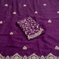 Premium Georgette Embroidery Saree – All Over Work