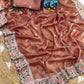 NC Moss Tissue Saree with Resham & Zari Embroidery