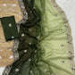 Designer Chocolate Padded Saree with Resham–Jari