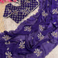 Fandy Satin Saree  Beautiful Khatli & Brits Work