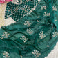 Fandy Satin Saree  Beautiful Khatli & Brits Work