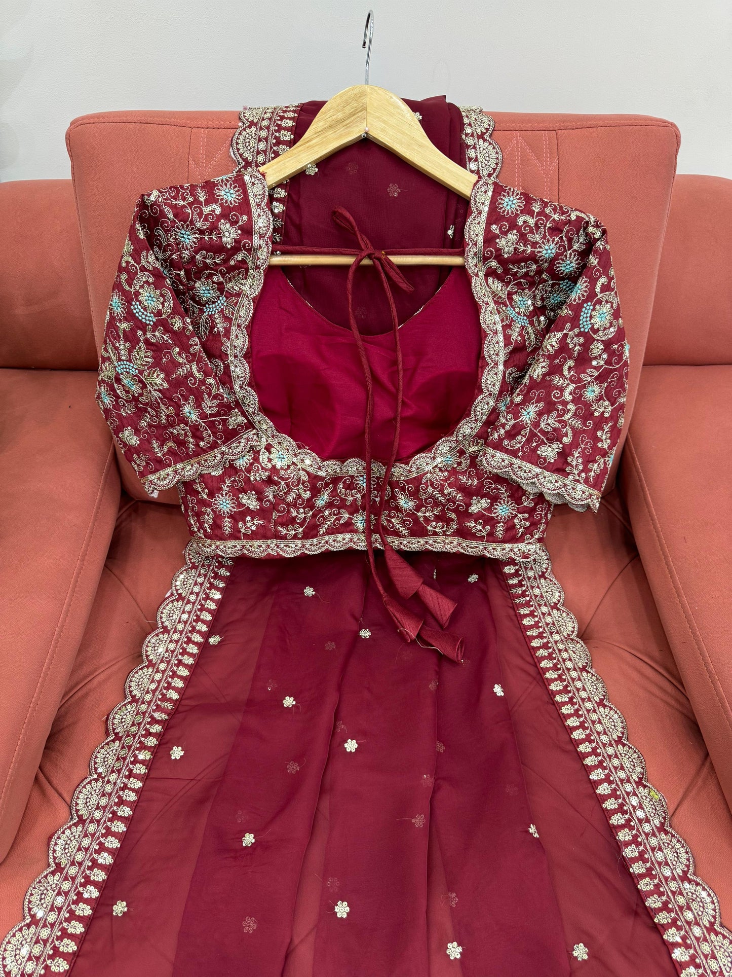 Premium Heavy Tibby Silk Designer Saree With Thread & Sequence Work