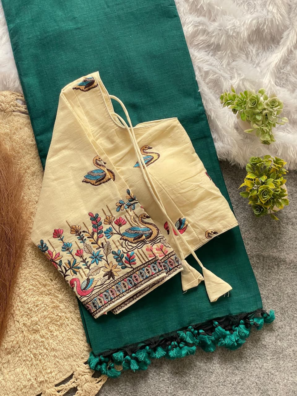 Premium handcrafted Khadi Cotton Handloom Saree