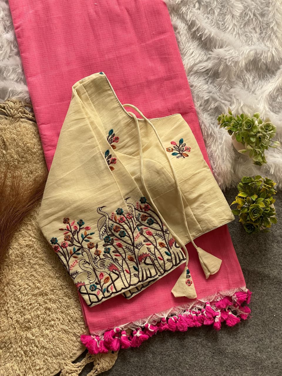 Premium handcrafted Khadi Cotton Handloom Saree