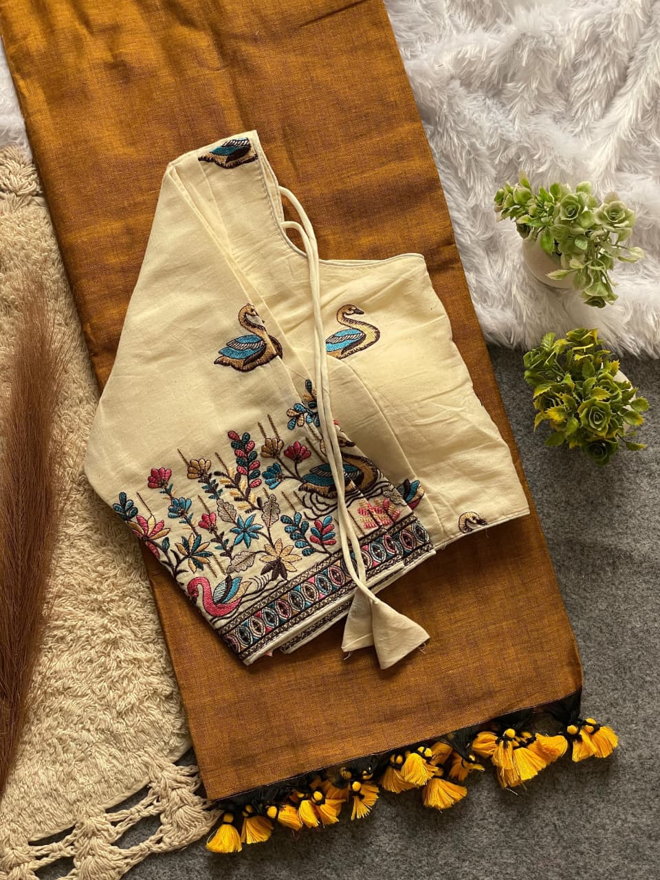 Premium handcrafted Khadi Cotton Handloom Saree