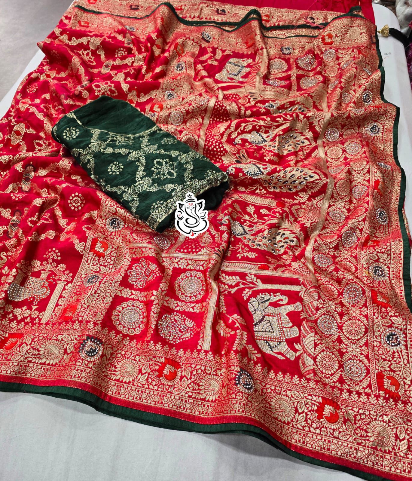 Pure Dola Viscose Meenakari Zecard Weaving Saree