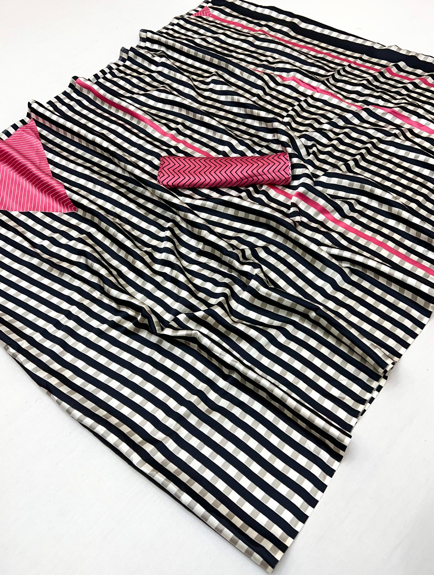 Premium Modal Satin Print Saree Soft Luxury Drape