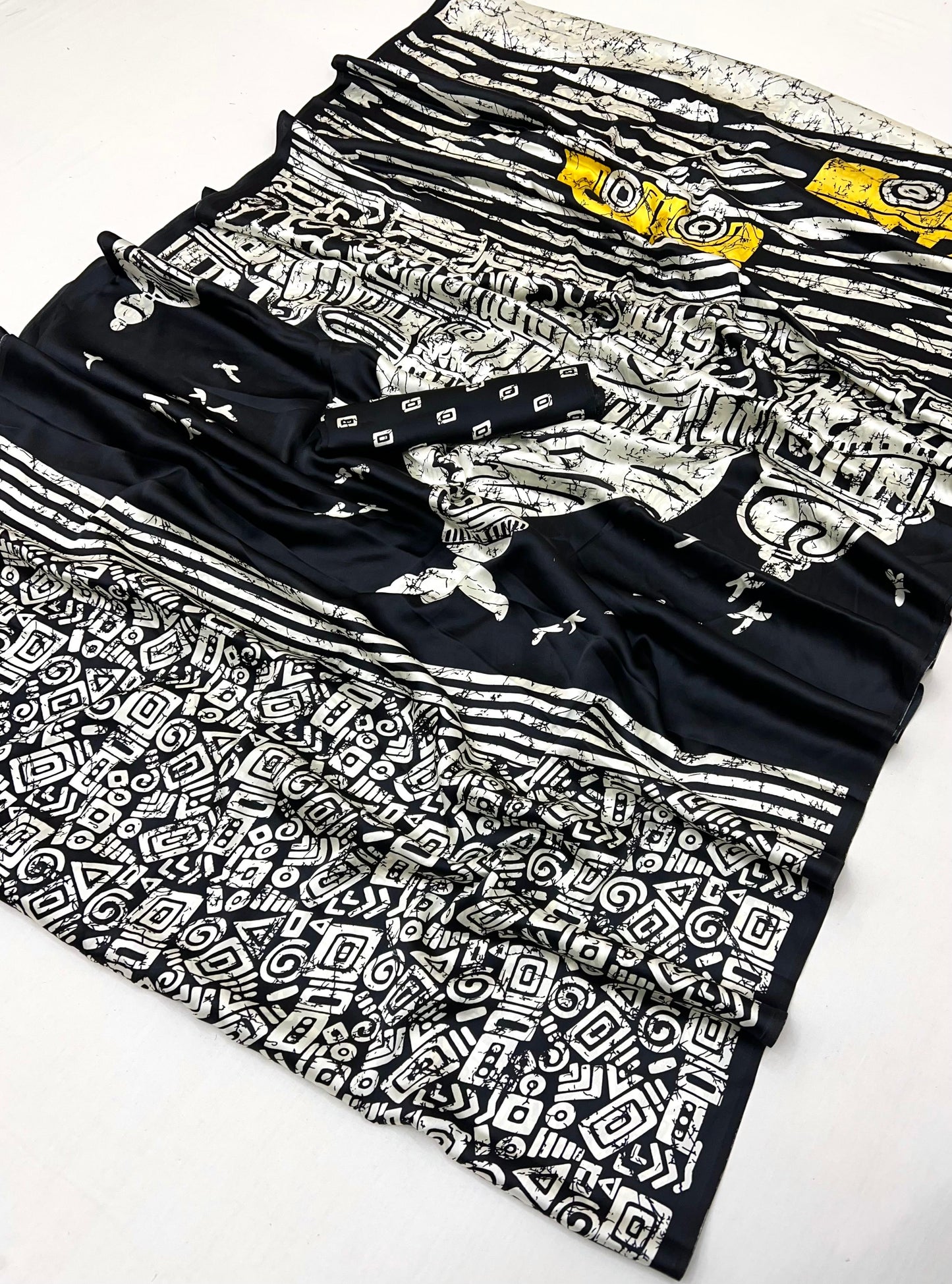 Premium Modal Satin Print Saree Soft Luxury Drape