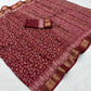 Premium Dola Silk Saree Printed All Over & Jekad Border