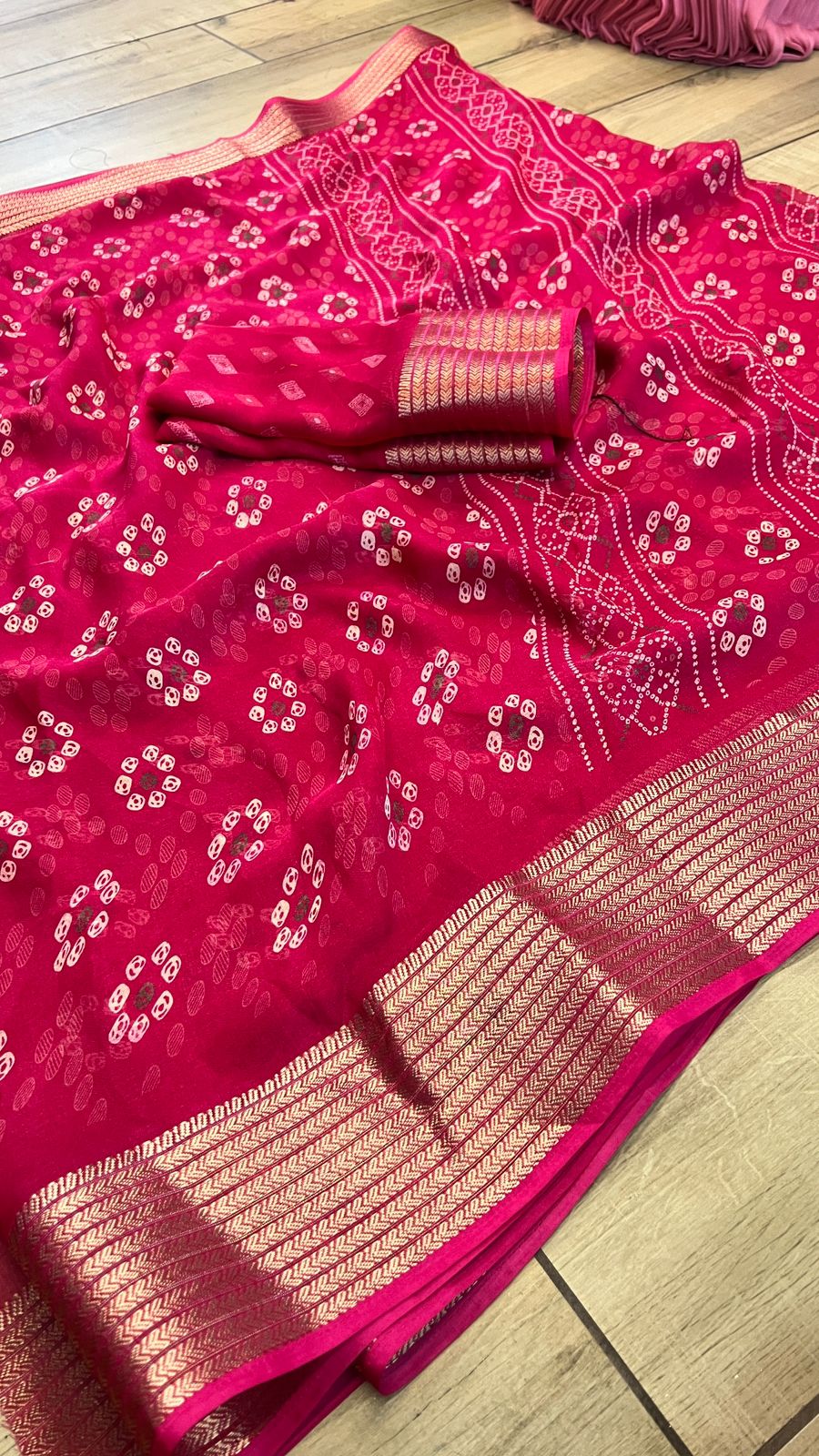 Premium Mash Mello Printed Saree with Matching Blouse