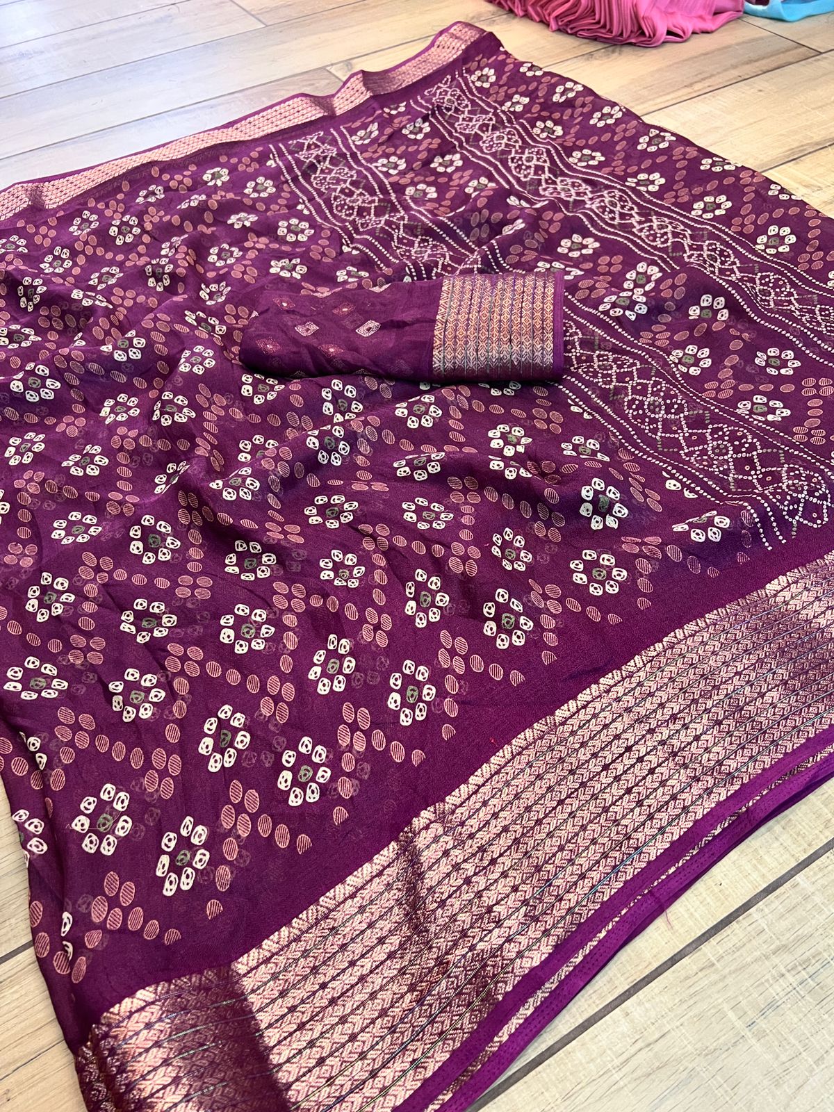 Premium Mash Mello Printed Saree with Matching Blouse