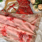 Premium Soft Pure Georgette Embroidery Saree Floral Thread Work