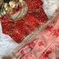 Premium Soft Pure Georgette Embroidery Saree Floral Thread Work