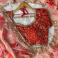 Premium Soft Pure Georgette Embroidery Saree Floral Thread Work