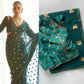 Heavy Faux Georgette Sequence Embroidery Saree 5mm Sequins Box Work