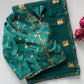 Heavy Faux Georgette Sequence Embroidery Saree 5mm Sequins Box Work