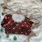 Premium Fendy Satin Saree with 3mm Sequence Embroidery & Designer Blouse