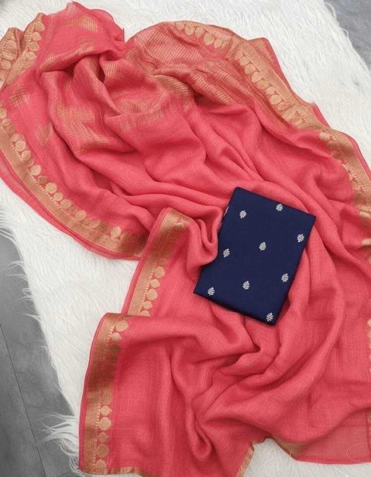 Premium Viscose Georgette Saree with Matching Viscose Blouse