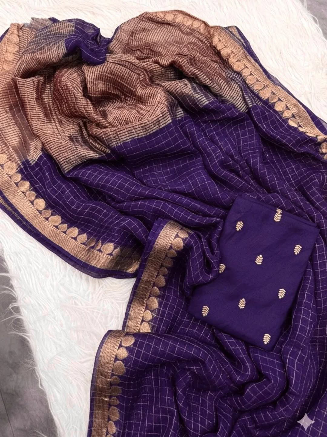 Premium Viscose Georgette Saree with Matching Viscose Blouse