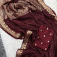 Premium Viscose Georgette Saree with Matching Viscose Blouse