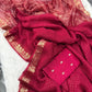 Premium Viscose Georgette Saree with Matching Viscose Blouse
