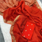 Premium Viscose Georgette Saree with Matching Viscose Blouse