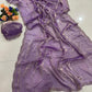 Premium Space Satin Soft Silk Saree with Jarkhan Work & Running Work Blouse