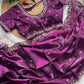 Pure Soft Zimmy Choo Silk Saree with Real Cut Dana Handwork