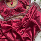 Pure Soft Zimmy Choo Silk Saree with Real Cut Dana Handwork