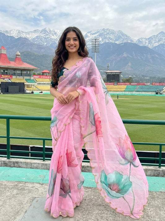 Pure Soft Teby Silk Premium Digital Print Saree