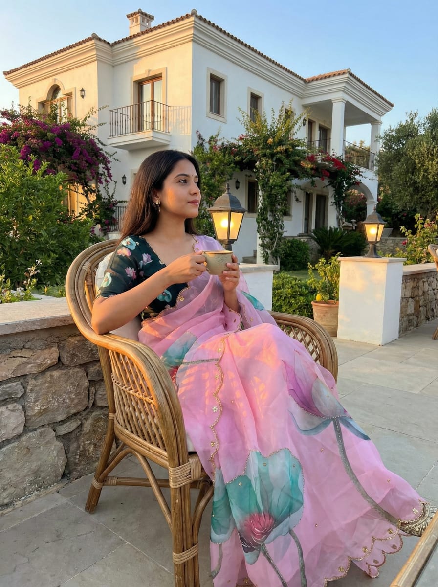 Pure Soft Teby Silk Premium Digital Print Saree