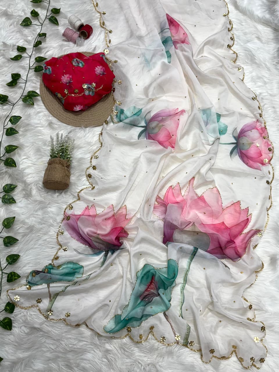 Pure Soft Teby Silk Premium Digital Print Saree