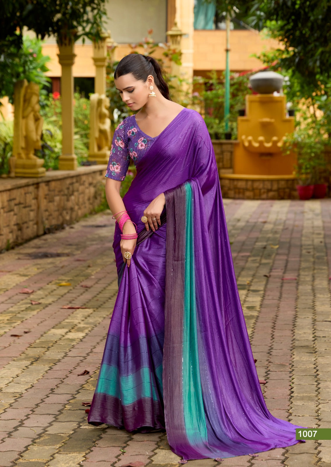 Premium 3D Velvet Weaving Designer Saree with Digital Embroidery