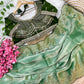 Premium Fendy Satin Saree with 3mm Sequin Embroidery & Lehriya Work