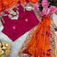Pure Chinnon Prism Dyable Saree Heavy Embroidery & Sequin Work