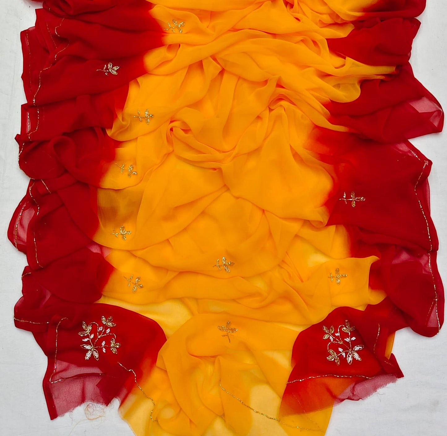 Premium Georgette Soft & flowy beautiful handwork Saree