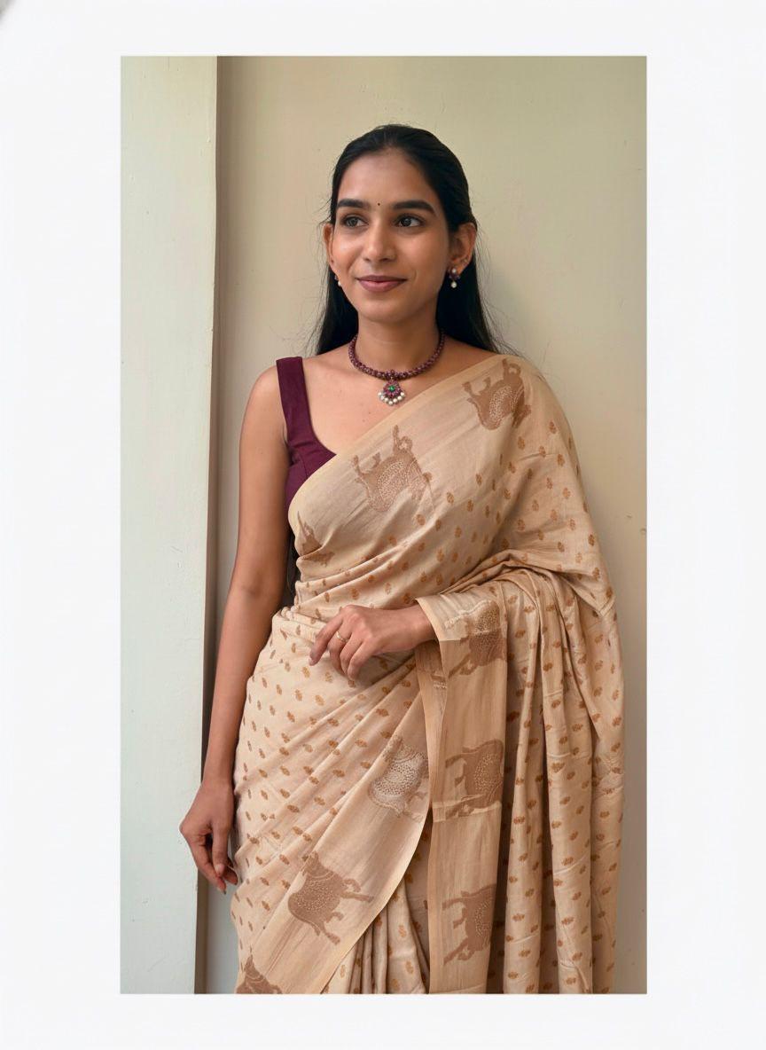 Elegant Premium Viscose Russian Weaving Saree with Running Blouse