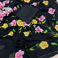 Premium Georgette Saree with All-Over Brush Print & Cut Dana Work