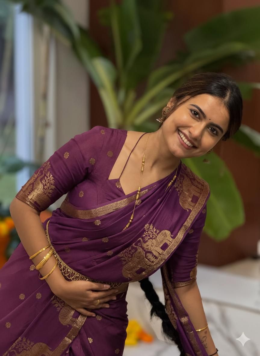 Premium Pure Muslin Silk Saree with Running Blouse