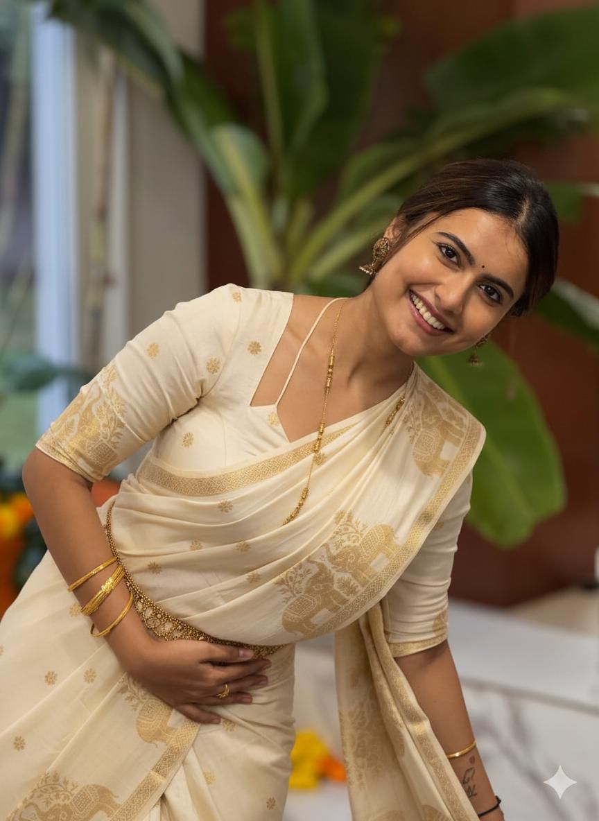 Premium Pure Muslin Silk Saree with Running Blouse