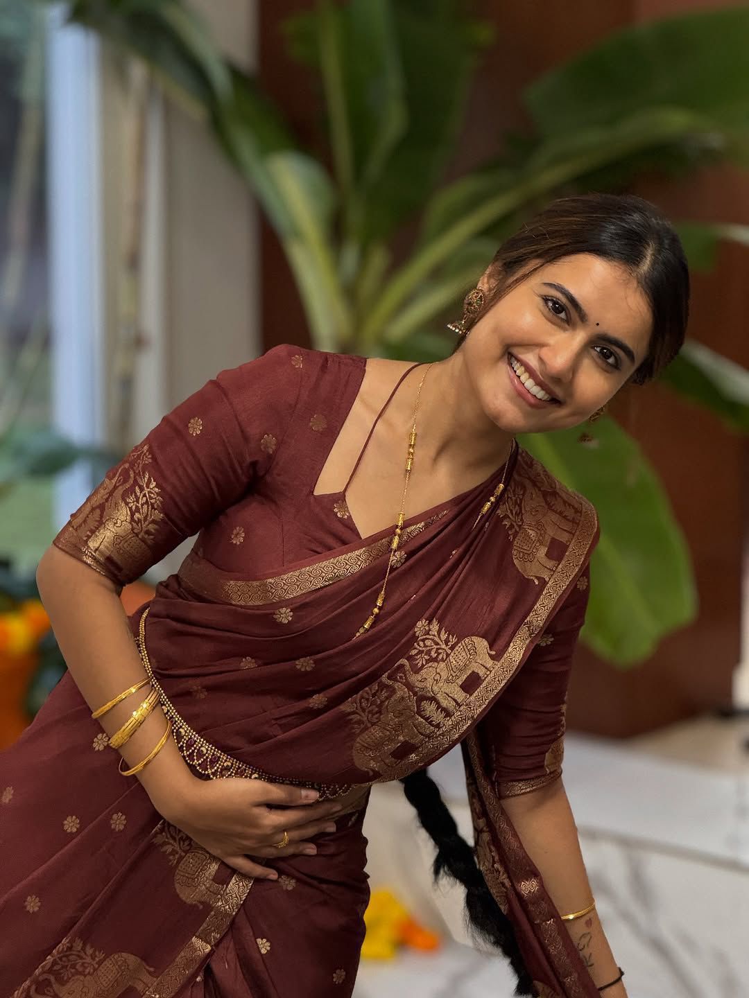 Premium Pure Muslin Silk Saree with Running Blouse