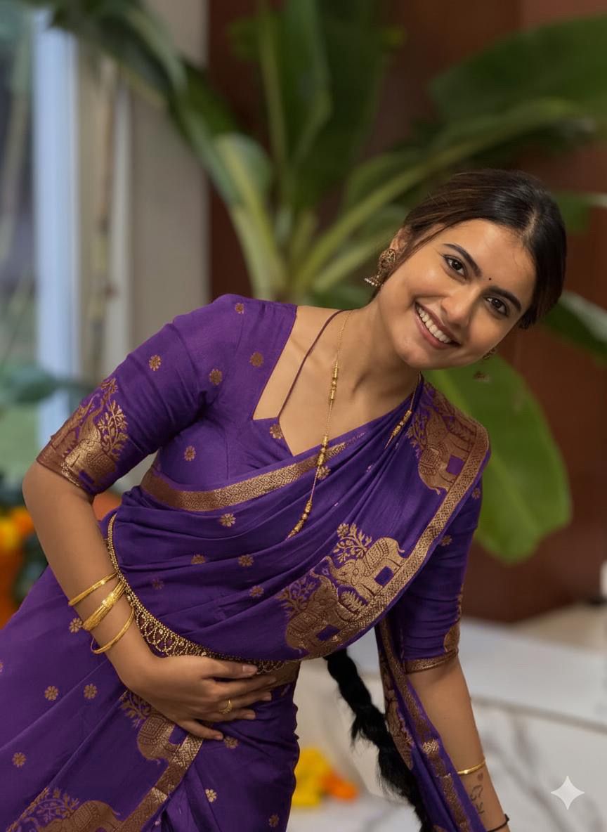 Premium Pure Muslin Silk Saree with Running Blouse