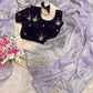 Premium Fandy Satin Saree with Designer Khatli Work Blouse