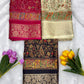 Premium Dola Silk Saree with Kalamkari Design & Jacquard Border