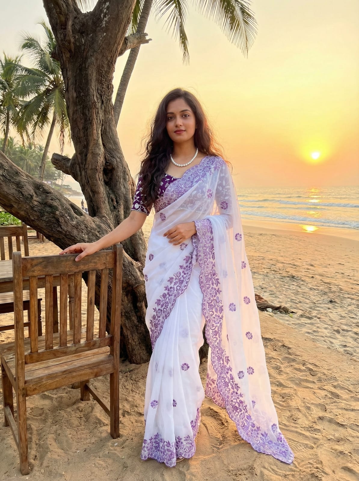 Rich Look Teby Silk Saree with Multi-Thread Sequence Embroidery