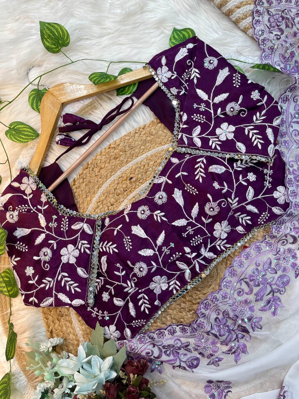 Rich Look Teby Silk Saree with Multi-Thread Sequence Embroidery