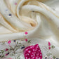 Pastel Perfection Crystal Tissue Saree with Zari Embroidery & Hand Applique Work